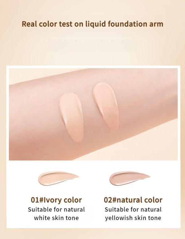 Luxury Moisturizing and Brightening Liquid Foundation Makeup Oil Control Concealer Clear and Stuffy Acne Not Easy to Makeup Liquid Foundation wholesale - Image 7