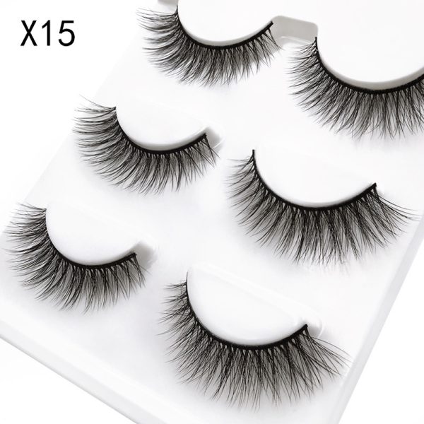 Three-dimensional mink eyelashes soft handmade European and American eyelashes 3d false eyelashes wholesale - Image 14