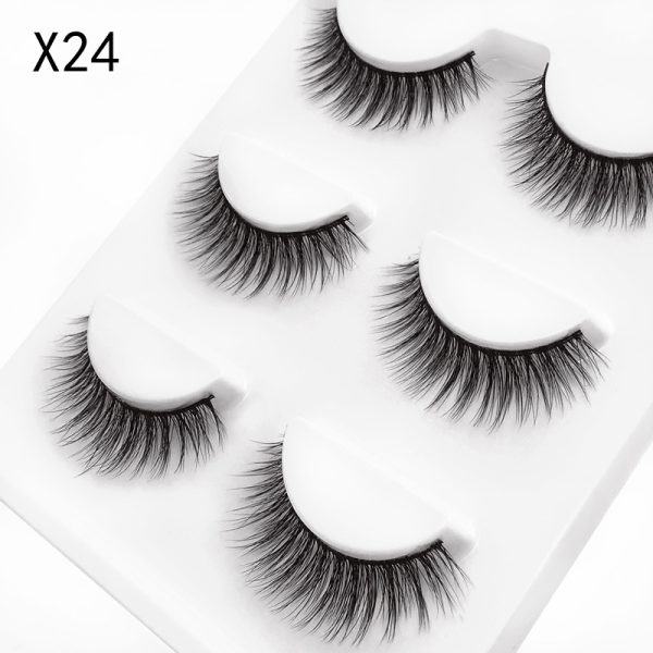 Three-dimensional mink eyelashes soft handmade European and American eyelashes 3d false eyelashes wholesale - Image 8