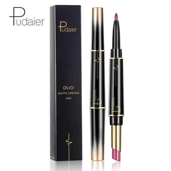 Pudaier double-ended lipstick lip liner matte long-lasting color lip glaze 16-color lipstick pen  wholesale - Image 4