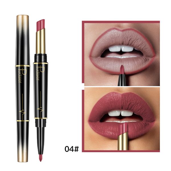 Pudaier double-ended lipstick lip liner matte long-lasting color lip glaze 16-color lipstick pen  wholesale - Image 9