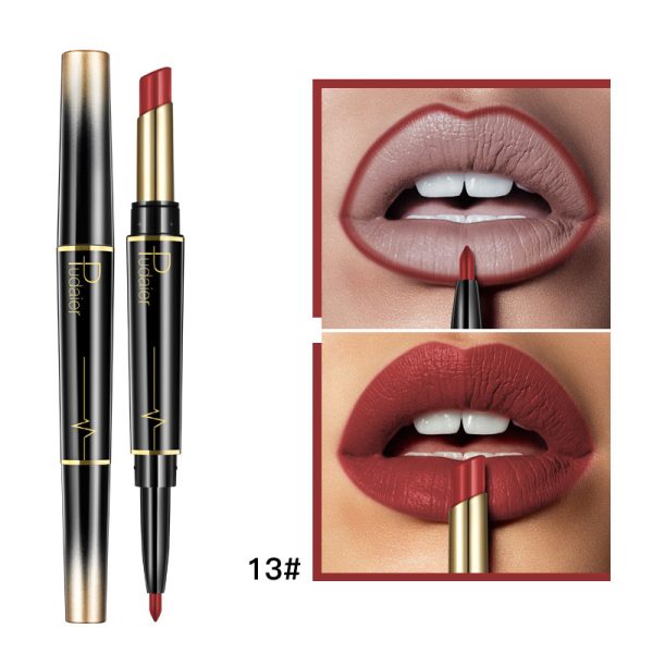 Pudaier double-ended lipstick lip liner matte long-lasting color lip glaze 16-color lipstick pen  wholesale - Image 18