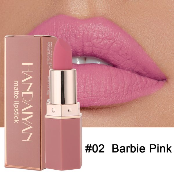 Lipstick 6 colors matte matte non-fading non-stick cup HANDAIYAN long-lasting moisturizing and waterproof  wholesale - Image 6