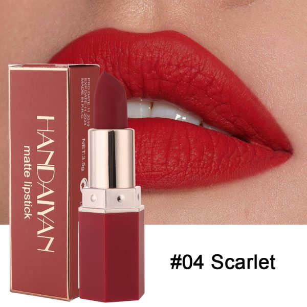 Lipstick 6 colors matte matte non-fading non-stick cup HANDAIYAN long-lasting moisturizing and waterproof  wholesale - Image 8