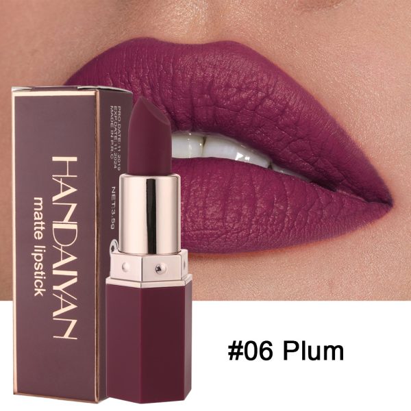 Lipstick 6 colors matte matte non-fading non-stick cup HANDAIYAN long-lasting moisturizing and waterproof  wholesale - Image 10