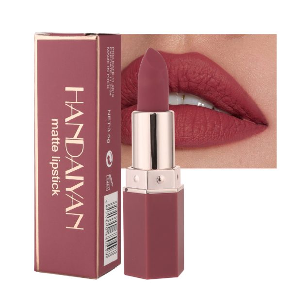 Lipstick 6 colors matte matte non-fading non-stick cup HANDAIYAN long-lasting moisturizing and waterproof  wholesale - Image 4