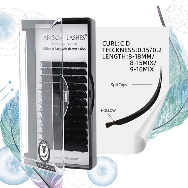 False eyelashes double-pointed air flat hair zero-touch CD curling soft mink hair grafted false eyelashes Qingdao - Image 2