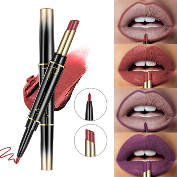 Pudaier double-ended lipstick lip liner matte long-lasting color lip glaze 16-color lipstick pen  wholesale