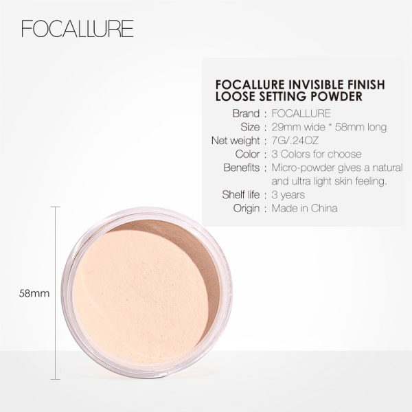 FOCALLURE loose powder makeup long-lasting oil control FA15 wholesale - Image 3