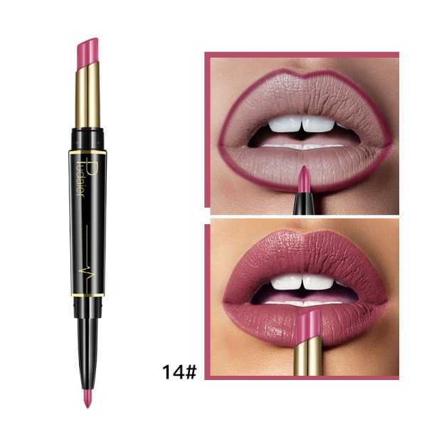 Pudaier double-ended lipstick lip liner matte long-lasting color lip glaze 16-color lipstick pen  wholesale - Image 19