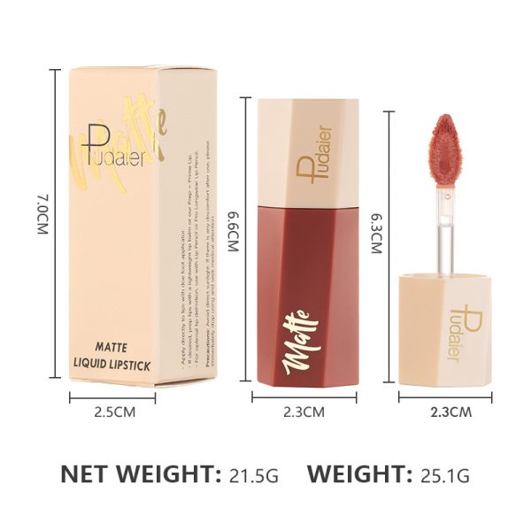 Pudaier 14 color matte lipstick velvet non-stick cup lip gloss lip gloss lip glaze lipstick wholesale - Image 5