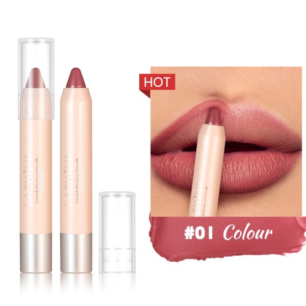 LACHAVA 8-color matte lipstick pen waterproof non-stick cup lip liner hook line lip pencil makeup  wholesale - Image 6