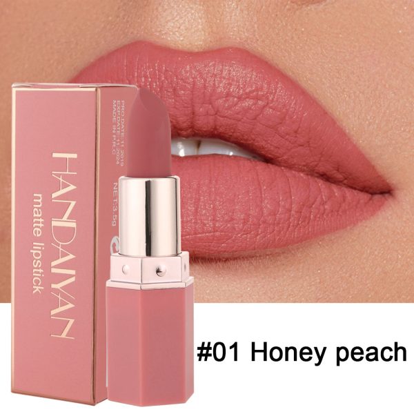 Lipstick 6 colors matte matte non-fading non-stick cup HANDAIYAN long-lasting moisturizing and waterproof  wholesale - Image 5