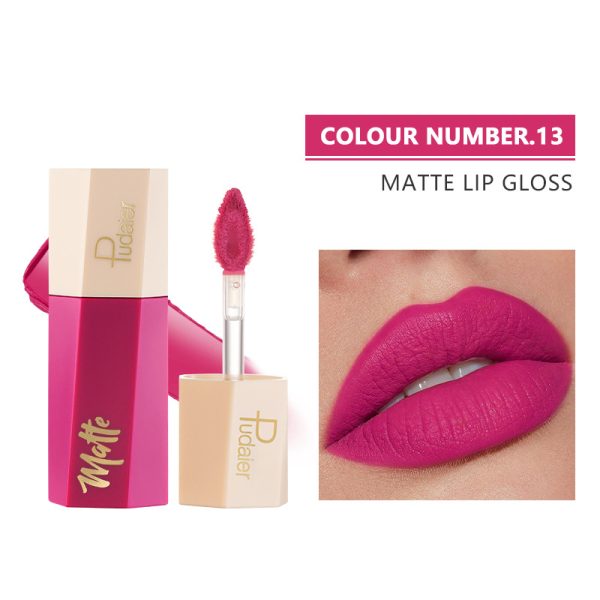 Pudaier 14 color matte lipstick velvet non-stick cup lip gloss lip gloss lip glaze lipstick wholesale - Image 18