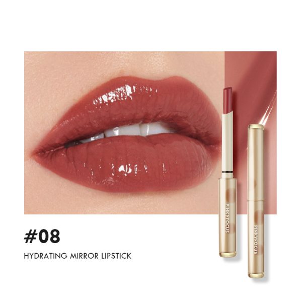 Pinkyfocus water-like mirror lipstick shows whiteness and is not easy to stick to the cup. Water-gloss autumn and winter moisturizing lip glaze lip gloss  wholesale - Image 13