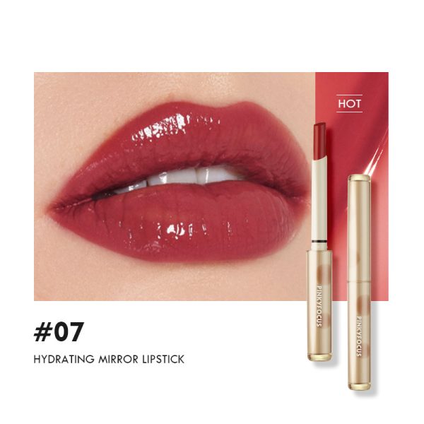 Pinkyfocus water-like mirror lipstick shows whiteness and is not easy to stick to the cup. Water-gloss autumn and winter moisturizing lip glaze lip gloss  wholesale - Image 12