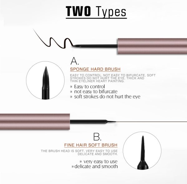 O.TWO.O Best Selling Matte Black Waterproof Liquid Eyeliner in one stroke, non-smudged, quick-drying, wholesale - Image 5