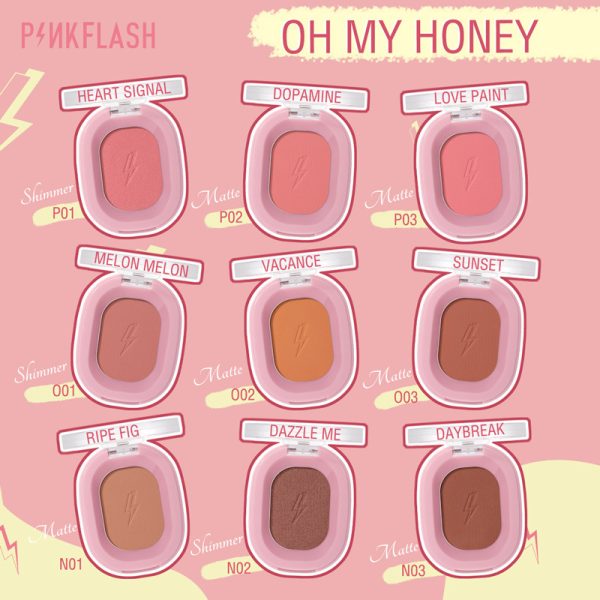 PINKFLASH pink contouring blush all in one F01 wholesale - Image 3