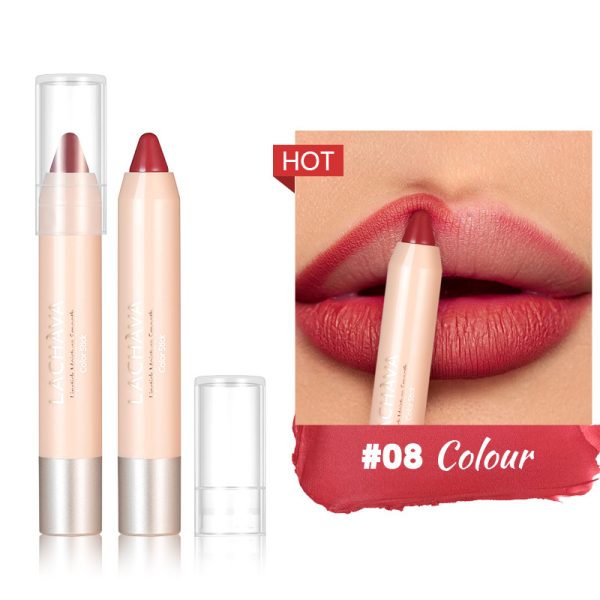 LACHAVA 8-color matte lipstick pen waterproof non-stick cup lip liner hook line lip pencil makeup  wholesale - Image 13