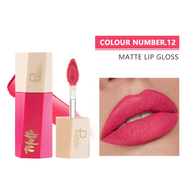 Pudaier 14 color matte lipstick velvet non-stick cup lip gloss lip gloss lip glaze lipstick wholesale - Image 17