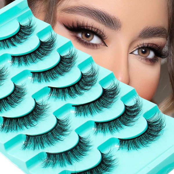 7 Pairs High Imitation Mink Hair False Eyelashes Natural Thick Simulated Eyelashes Wholesale