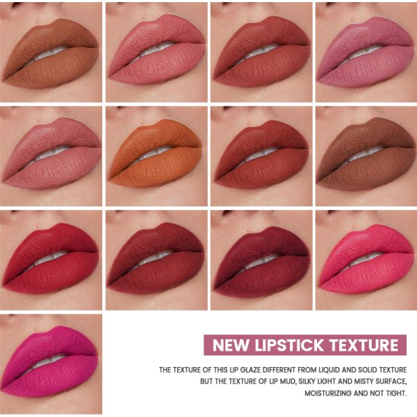 Pudaier 14 color matte lipstick velvet non-stick cup lip gloss lip gloss lip glaze lipstick wholesale - Image 3