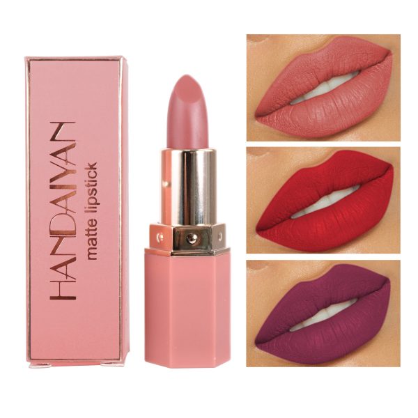 Lipstick 6 colors matte matte non-fading non-stick cup HANDAIYAN long-lasting moisturizing and waterproof  wholesale - Image 2