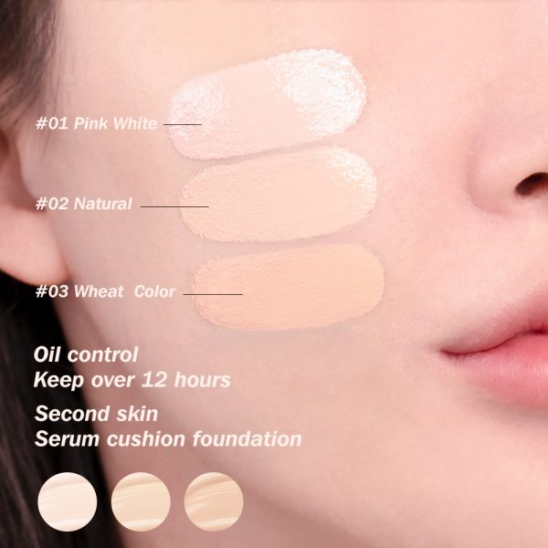 O.TWO.O Yuanqi Xinji Air Cushion BB Cream Dry Skin Savior Moisturizing Nude Makeup Waterproof Sweatproof No Makeup Removed SE003 Wholesale - Image 4