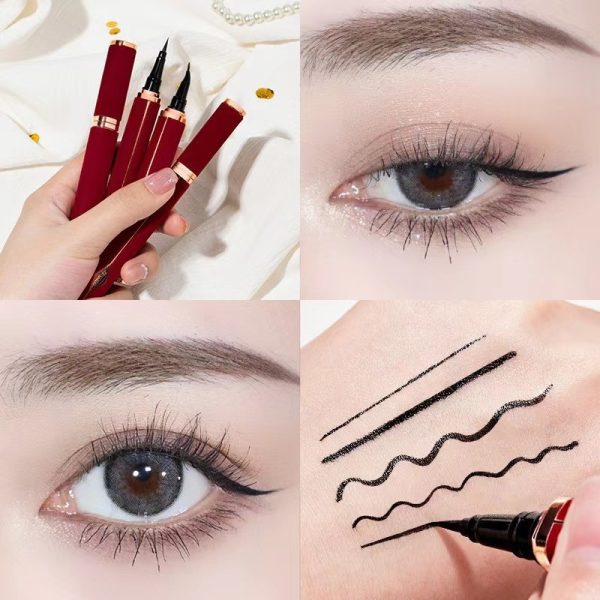 Velvet eyeliner, ultra-fine, waterproof, sweat-resistant, long-lasting, not easy to smudge, quick-drying liquid eyeliner