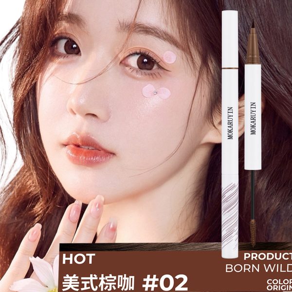 Three-dimensional double-ended eyebrow pencil with long-lasting shape, no makeup removal, no smudging, waterproof and sweat-proof eyebrow creamSecond-use eyeliner wholesale - Image 7