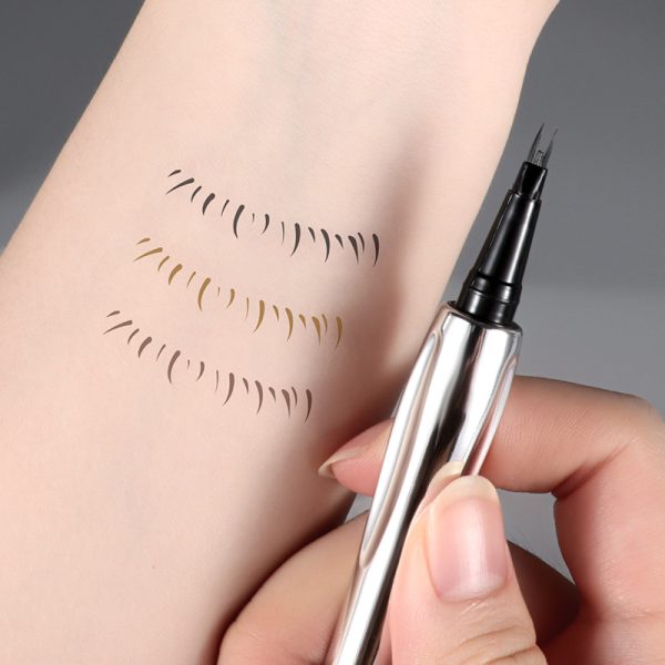 Two-pronged positioning water eyebrow pencil, waterproof, long-lasting, non-fading, clear-rooted wild eyebrows wholesale - Image 4