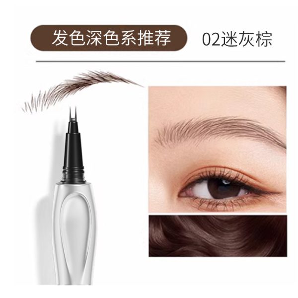 Two-pronged positioning water eyebrow pencil, waterproof, long-lasting, non-fading, clear-rooted wild eyebrows wholesale - Image 6