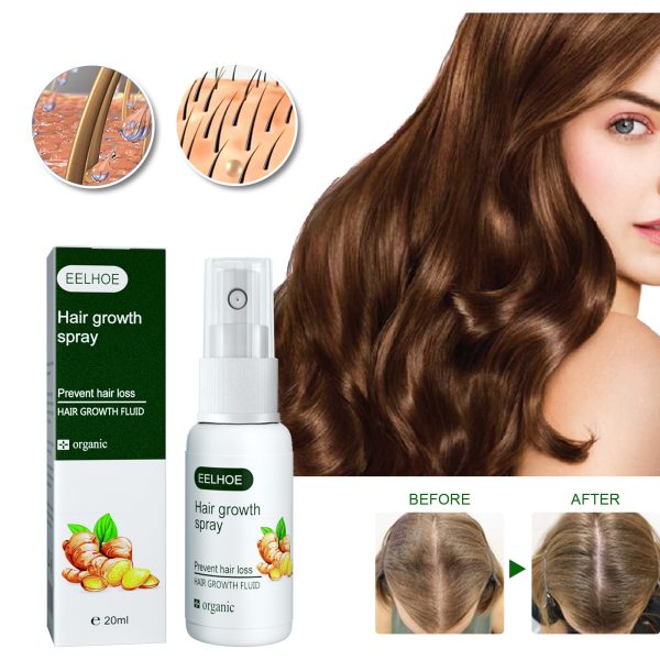 EELHOE Ginger Hair Growth Serum Strong Repair Growth Serum Hair Care Root Care Spray