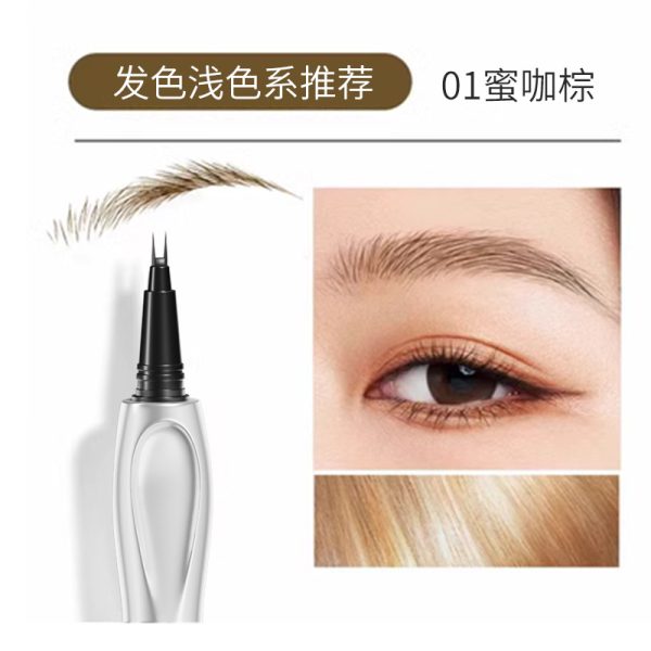 Two-pronged positioning water eyebrow pencil, waterproof, long-lasting, non-fading, clear-rooted wild eyebrows wholesale - Image 3